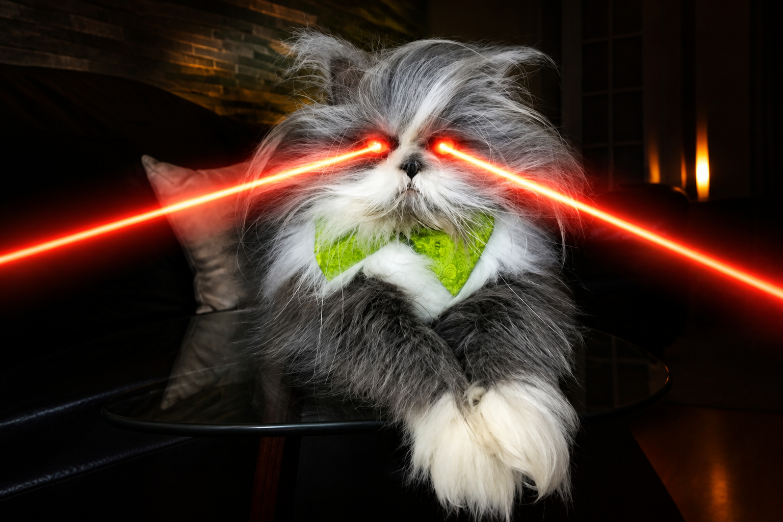 Atchoum with laser eyes