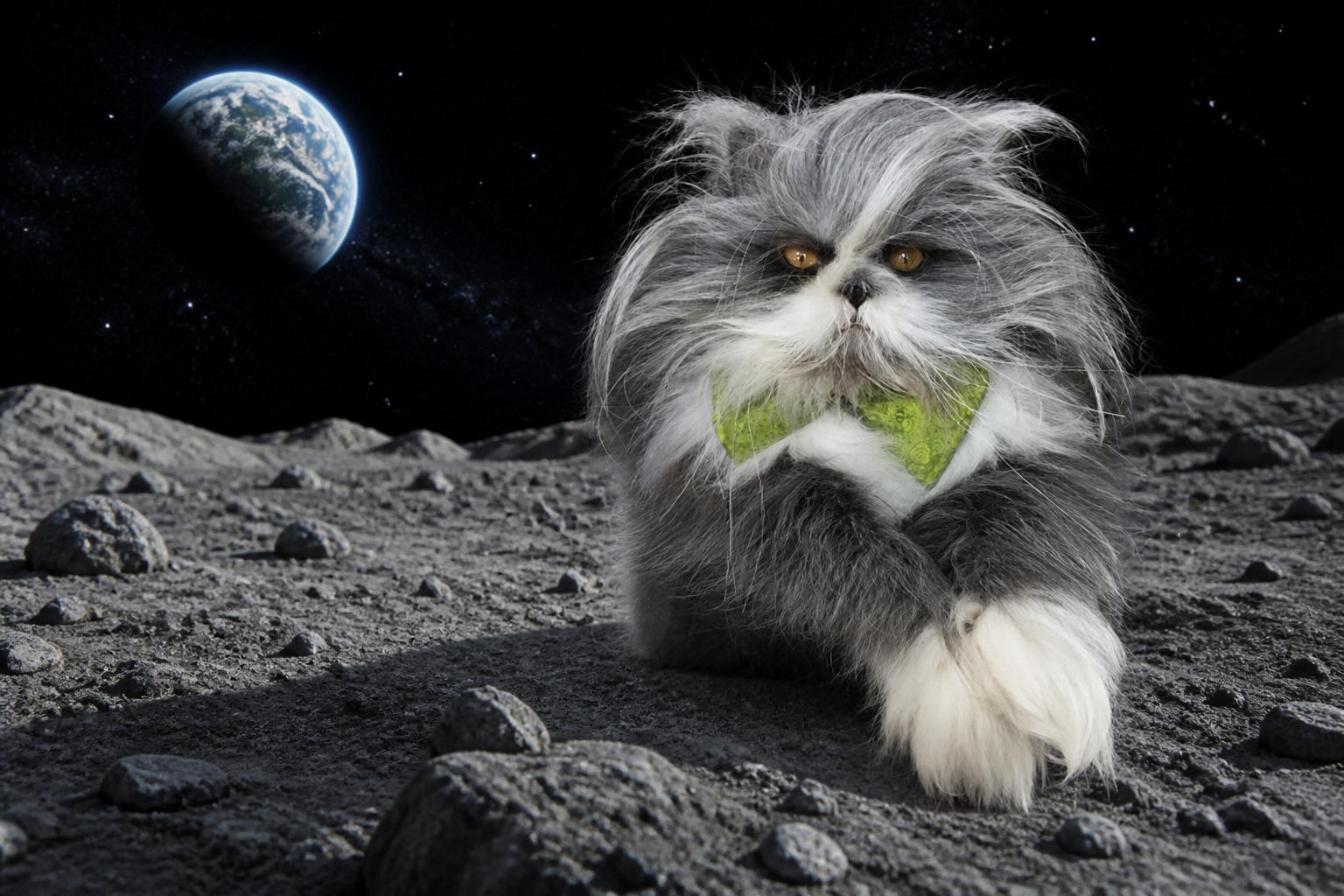 Atchoum on the moon
